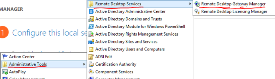 remote deskop gateway manager